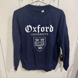 Oxford University Official Sweatshirt Mens Size Medium Navy Blue Pullover
